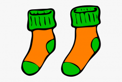 Orange Green Sock Clip Art - Socks Clipart Png, Cliparts ...