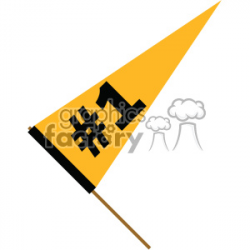 sports flag pennant number one clipart. Royalty-free clipart # 403045