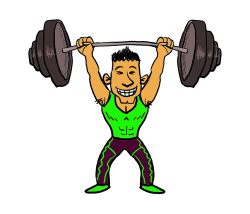 40+ Cartoon Weightlifter Sports Clipart