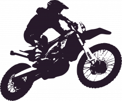 Clipart - Motorbike Enduro Silhouette