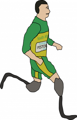 Clipart - Oscar Pistorius - Amputee Runner