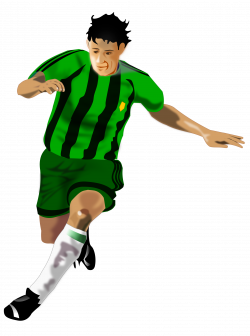 Clipart - Soccer Player (Green/Black)