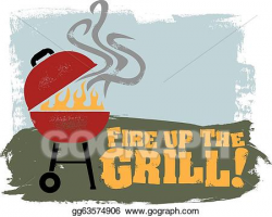 EPS Illustration - Fire up the bbq grill. Vector Clipart ...