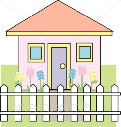 White Picket Fence Clipart | Spring Wedding Clipart