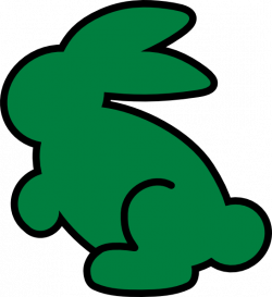 Dark Sea Green Bunny Clip Art at Clker.com - vector clip art online ...