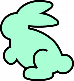 Soft Sea Green Bunny Clip Art at Clker.com - vector clip art online ...