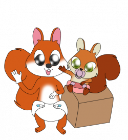 Screwy Squirrel and Baby Hammy by bokaru -- Fur Affinity [dot] net