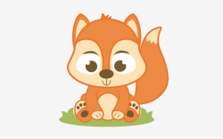 Red Squirrel Clipart Baby Squirrel - Baby Fox Clipart Png ...