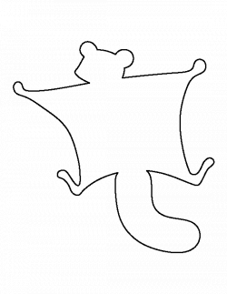 Flying squirrel pattern. Use the printable outline for crafts ...