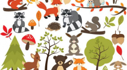 Woodland clipart – forest clip art, cute, whimsical ...