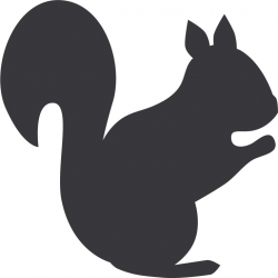 Best Squirrel Silhouette #7578 - Clipartion.com