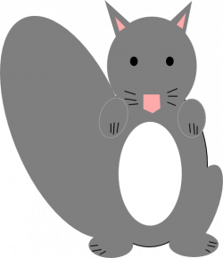 Dark Gray Squirrel Clip Art at Clker.com - vector clip art online ...