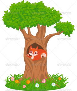Squirrel In Tree Clipart
