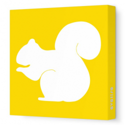 Yellow Squirrel Silhouette - Clip Art Library
