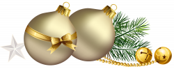 Christmas Balls with Pine Branch and Star Clipart | Gallery ...