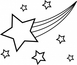 28+ Collection of Black And White Shooting Star Clipart | High ...
