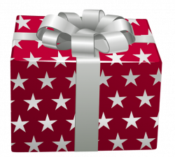 Transparent Red Gift Box with Stars PNG Clipart | Gallery ...