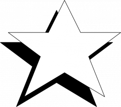 Star | Free Stock Photo | Illustration of a white star with a black ...