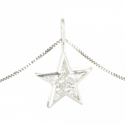 Diamond Star Necklace - clipart