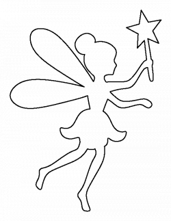 Fairy pattern. Use the printable outline for crafts, creating ...