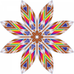Clipart - Colorful Flower Star