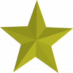 Clipart - Gold Five-Pointed Star