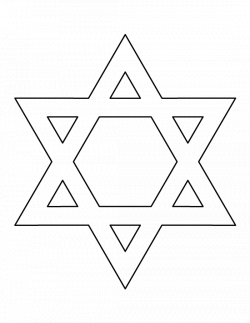 Star of David pattern. Use the printable outline for crafts ...