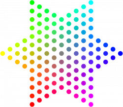Clipart - Color Dots Hexagram