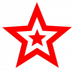 Clipart - red star in star