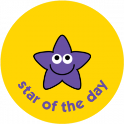 Star - Star of the day - pack of 75 38mm reward stickers