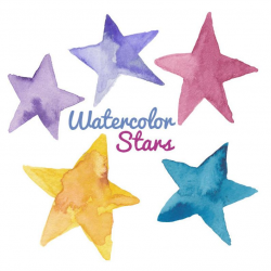 Watercolor Stars Clip art Clipart Water Color Wash Star Digital Download  Images Digital Download PNG 300 DPI