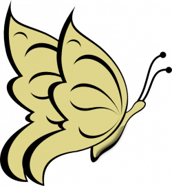 Pure Gold Butterfly Clip Art at Clker.com - vector clip art online ...