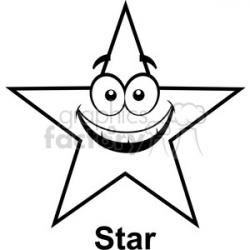geometry star cartoon face math clip art graphics images clipart.  Royalty-free clipart # 392520