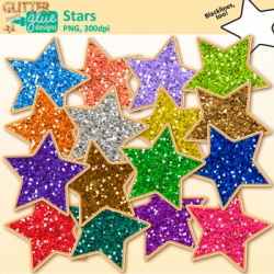 Glitter Stars Clip Art: Student of the Week Graphics {Glitter Meets Glue}