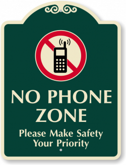 Outdoor No Cell Phone Signs