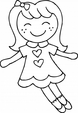 28+ Collection of Doll Clipart Black And White Png | High quality ...
