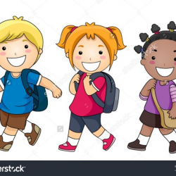 Clipart Walk To School within Students Walking To School ...