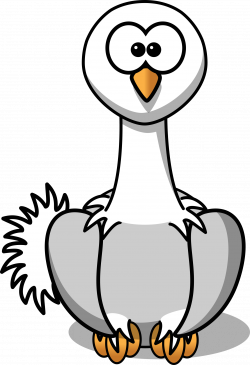 Clipart - Cartoon ostrich