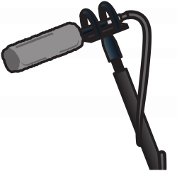 OnlineLabels Clip Art - Shotgun Microphone, Ver. 2