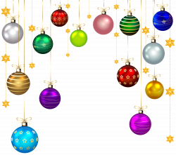 Hanging Christmas Balls Decor PNG Clip Art Image | Gallery ...