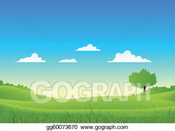 EPS Vector - Spring and summer country landscape. Stock ...