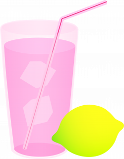 Glass of Pink Lemonade - Free Clip Art