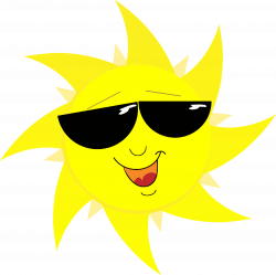 Clipart - Smiling Sun With Sunglasses