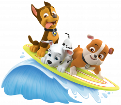 Image - PAW Patrol Marshall Rubble Chase Summer Surfboard.png | PAW ...