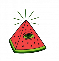 tumblr illuminati watermelon - Sticker by Paola