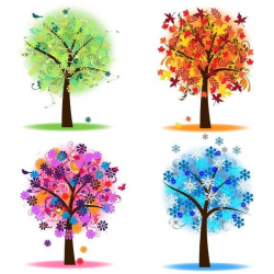 Four Seasons Trees Clipart Clip Art, Spring Summer Winter ...
