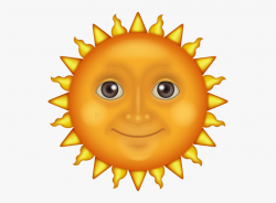 The Sun Face Emoji - Ios Sun Emoji Transparent #819348 ...