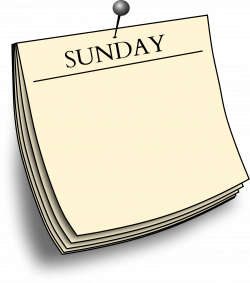 Clipart - Daily note - Sunday