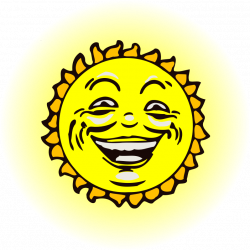 Clipart - Sun face 2 (colour)