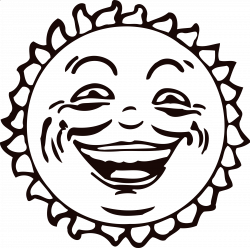 Clipart - Sun face 2